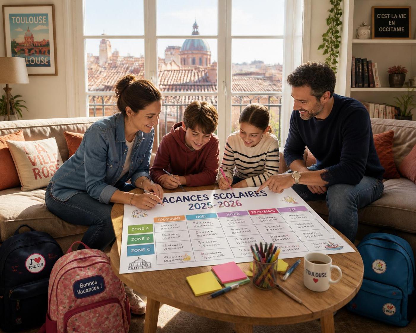découvrez le calendrier complet des vacances scolaires 2025-2026 pour la zone c à toulouse. organisez vos congés en toute sérénité avec les dates officielles des vacances et jours fériés.