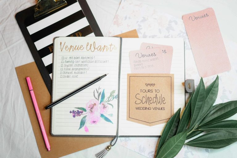 Combien de temps pour organiser — carnet de planification de mariage